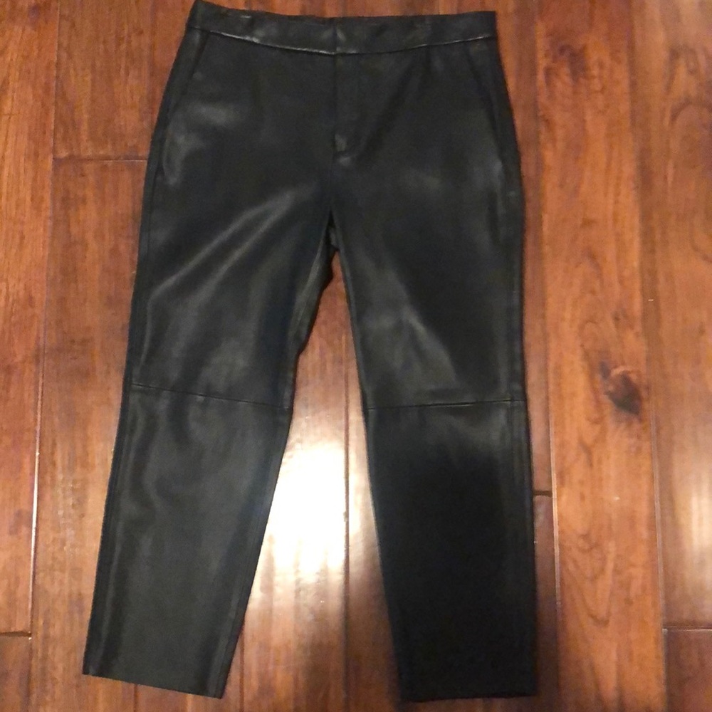 Zara above the ankle faux leather pants.